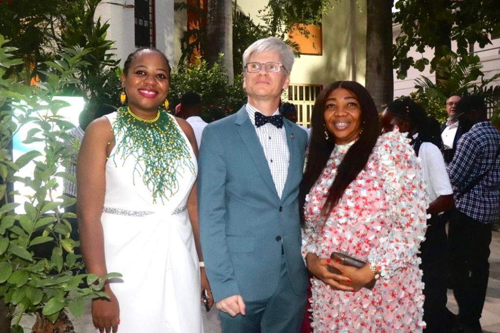 Country Director with the Belgium Ambassador to Nigeria at an event.